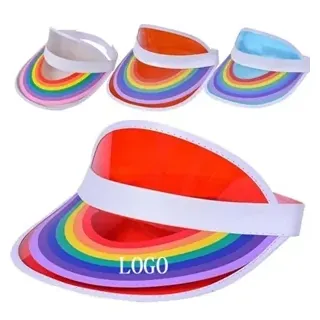 Rainbow Pvc Sun Cap