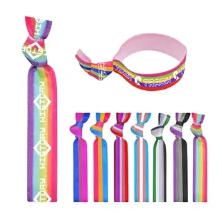 Colorful Rainbow Elastic Knotted Hair Ties