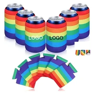 Rainbow Pride Collapsible Foam Can Cooler