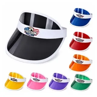 Transparent PVC Rainbow UV Sun Visor
