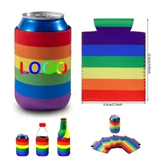 12Oz Rainbow Neoprene Can Cooler Sleeve