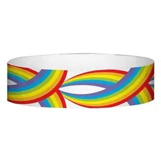 Tyvek Rainbows Pattern Wristbands